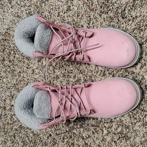 Pink Timberland boots